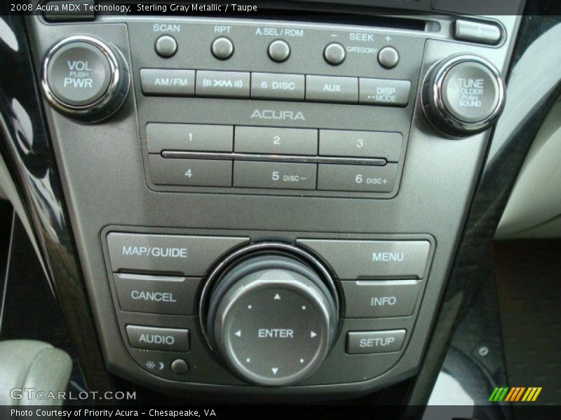 Sterling Gray Metallic / Taupe 2008 Acura MDX Technology