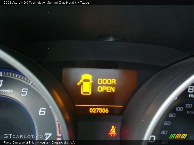 Sterling Gray Metallic / Taupe 2008 Acura MDX Technology