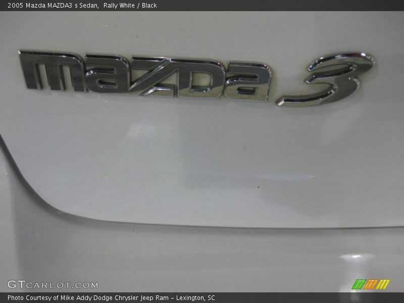 Rally White / Black 2005 Mazda MAZDA3 s Sedan