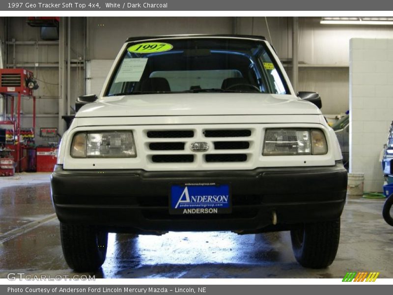 White / Dark Charcoal 1997 Geo Tracker Soft Top 4x4