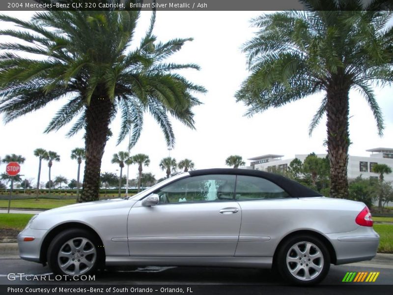 Brilliant Silver Metallic / Ash 2004 Mercedes-Benz CLK 320 Cabriolet