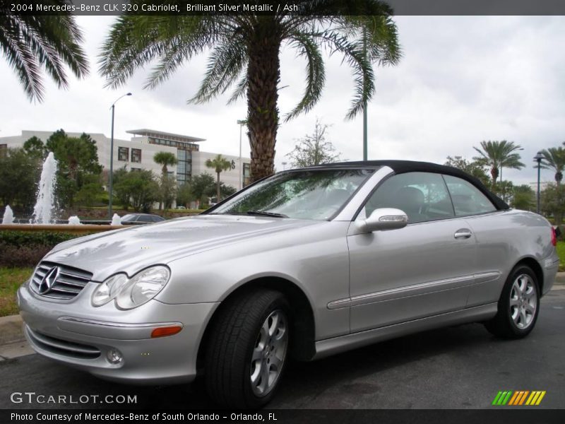 Brilliant Silver Metallic / Ash 2004 Mercedes-Benz CLK 320 Cabriolet