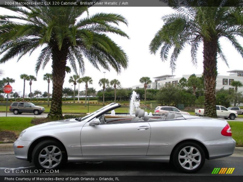 Brilliant Silver Metallic / Ash 2004 Mercedes-Benz CLK 320 Cabriolet