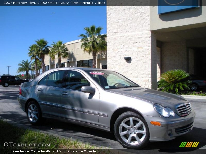 Pewter Metallic / Black 2007 Mercedes-Benz C 280 4Matic Luxury