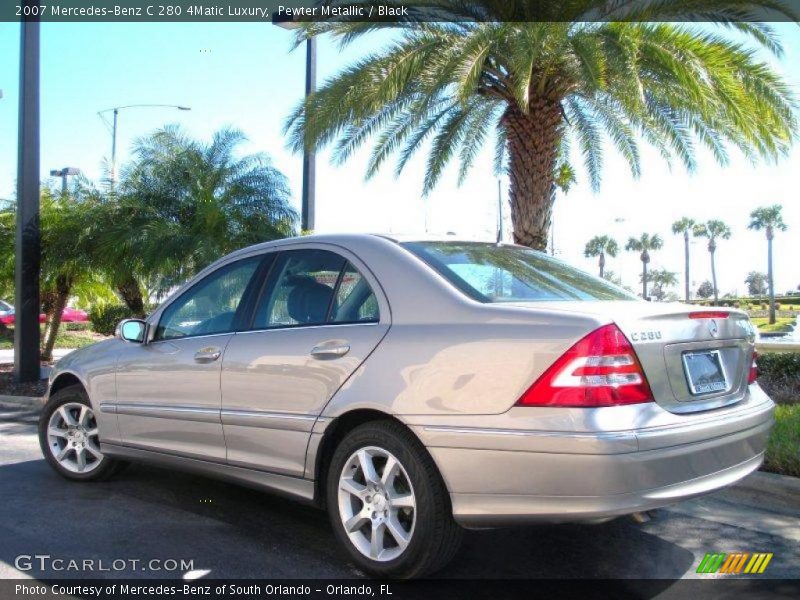 Pewter Metallic / Black 2007 Mercedes-Benz C 280 4Matic Luxury