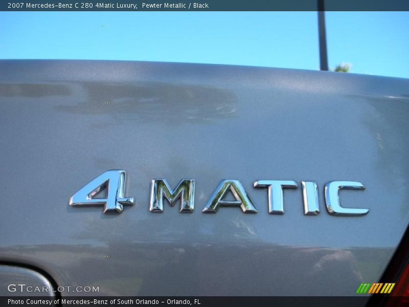 Pewter Metallic / Black 2007 Mercedes-Benz C 280 4Matic Luxury