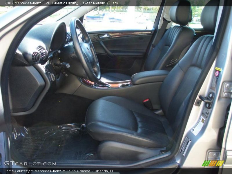 Pewter Metallic / Black 2007 Mercedes-Benz C 280 4Matic Luxury