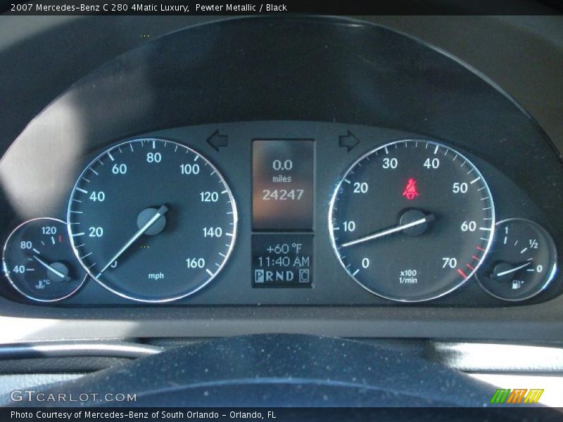 Pewter Metallic / Black 2007 Mercedes-Benz C 280 4Matic Luxury