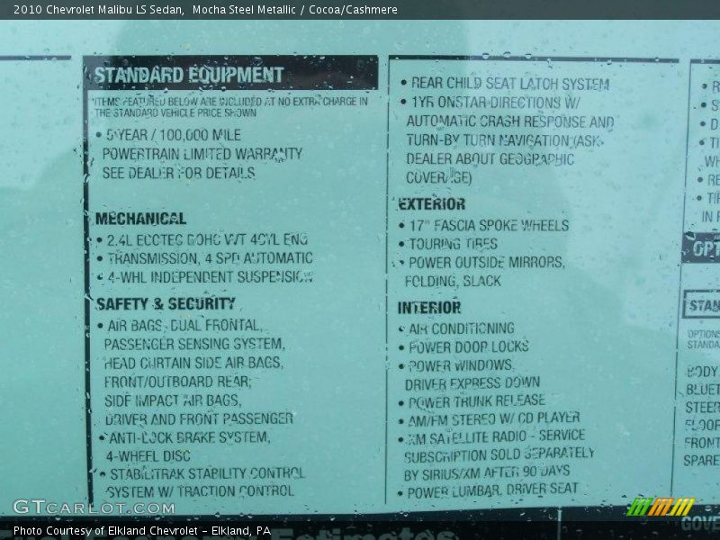 Mocha Steel Metallic / Cocoa/Cashmere 2010 Chevrolet Malibu LS Sedan