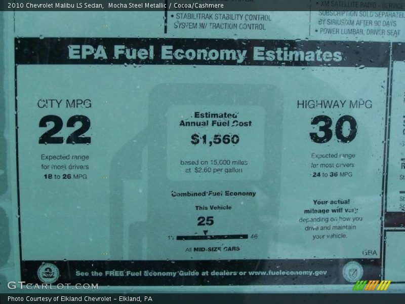 Mocha Steel Metallic / Cocoa/Cashmere 2010 Chevrolet Malibu LS Sedan