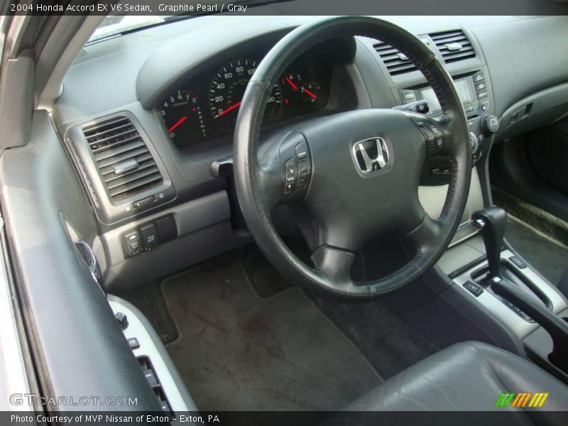 Graphite Pearl / Gray 2004 Honda Accord EX V6 Sedan