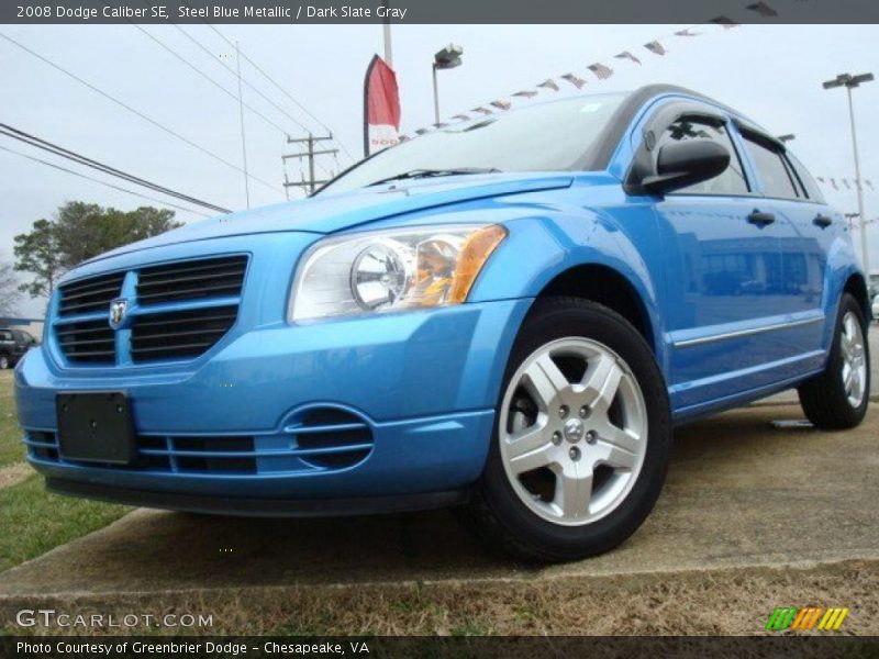 Steel Blue Metallic / Dark Slate Gray 2008 Dodge Caliber SE