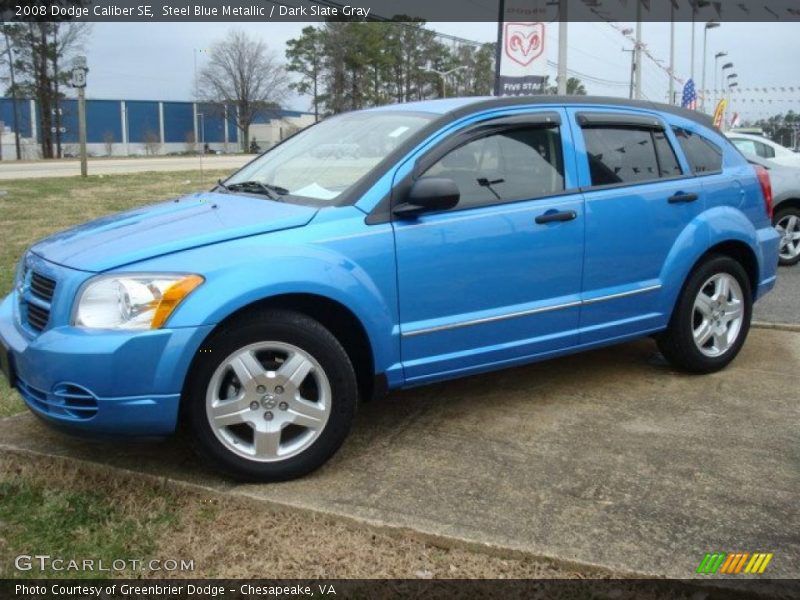 Steel Blue Metallic / Dark Slate Gray 2008 Dodge Caliber SE