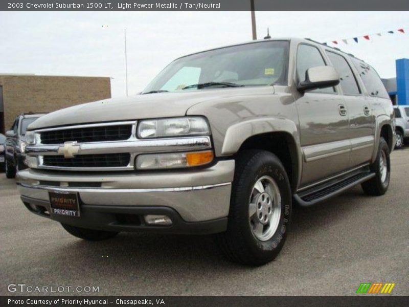 Light Pewter Metallic / Tan/Neutral 2003 Chevrolet Suburban 1500 LT