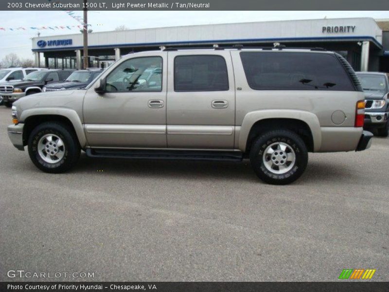Light Pewter Metallic / Tan/Neutral 2003 Chevrolet Suburban 1500 LT