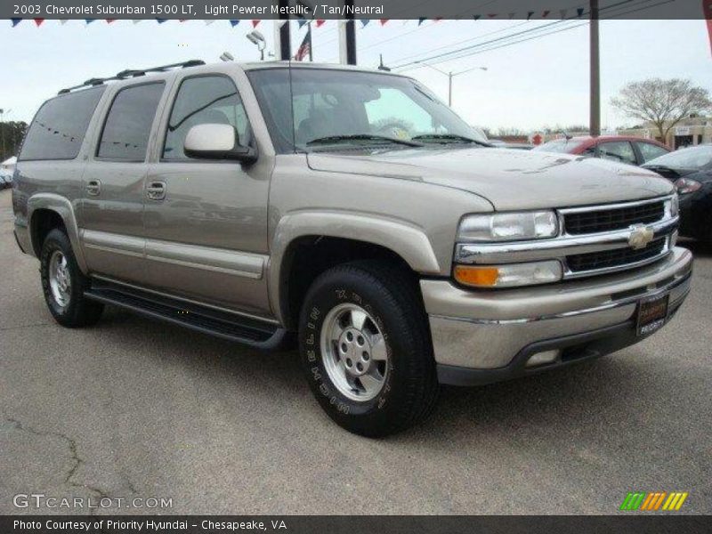 Light Pewter Metallic / Tan/Neutral 2003 Chevrolet Suburban 1500 LT