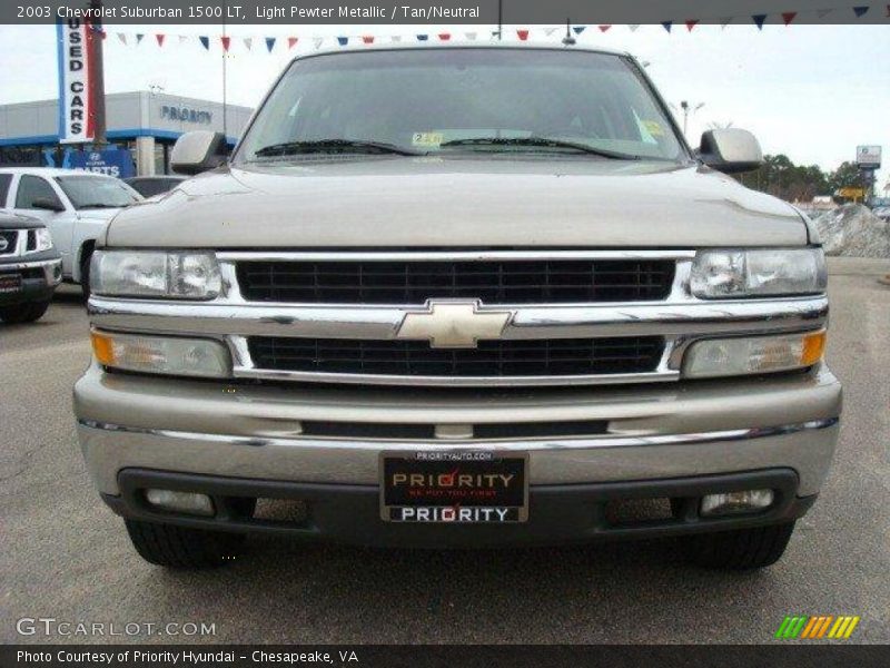 Light Pewter Metallic / Tan/Neutral 2003 Chevrolet Suburban 1500 LT