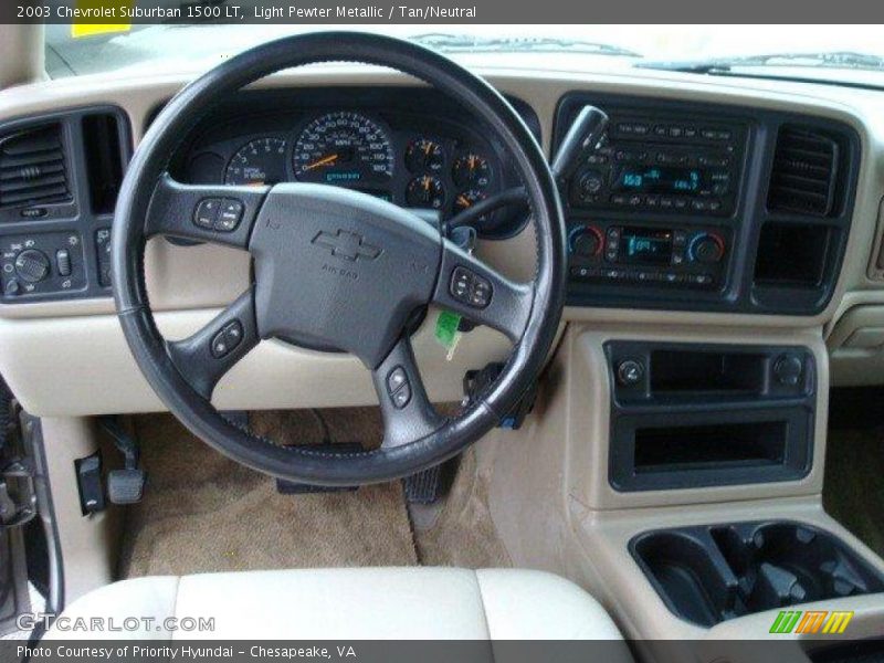 Light Pewter Metallic / Tan/Neutral 2003 Chevrolet Suburban 1500 LT