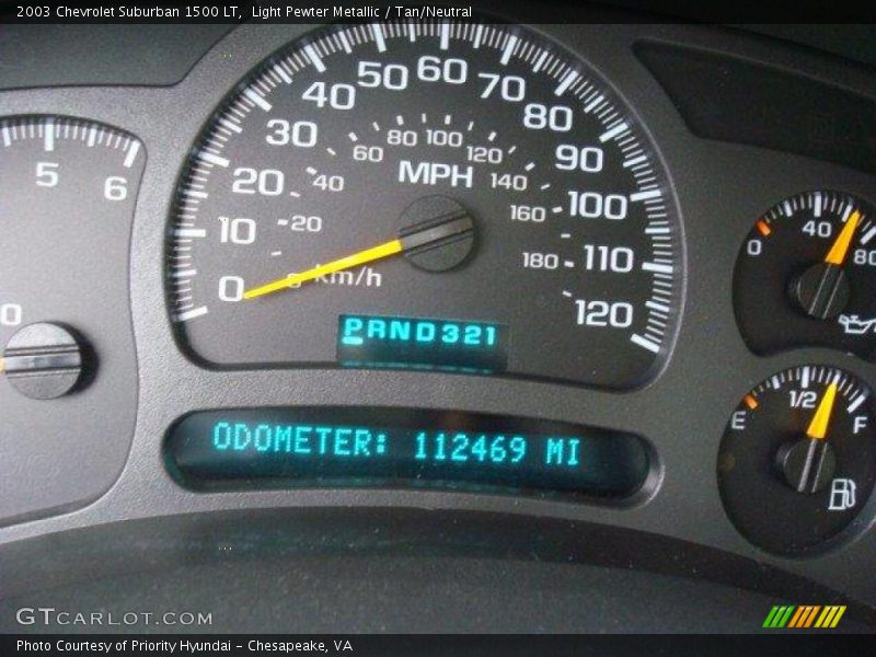 Light Pewter Metallic / Tan/Neutral 2003 Chevrolet Suburban 1500 LT