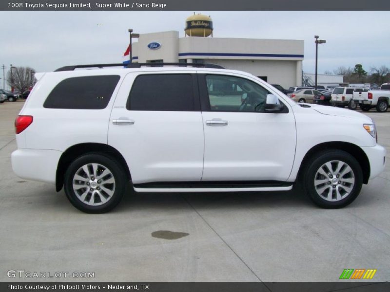 Super White / Sand Beige 2008 Toyota Sequoia Limited