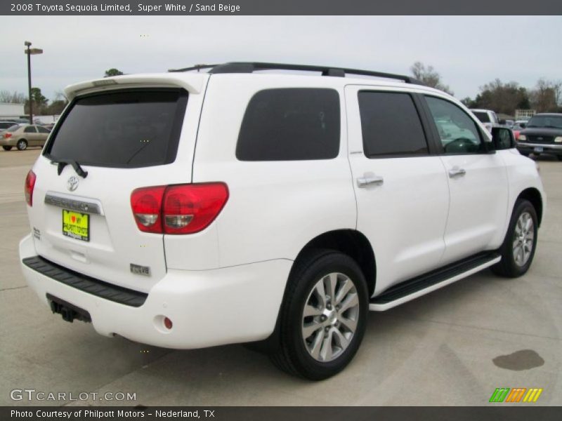 Super White / Sand Beige 2008 Toyota Sequoia Limited