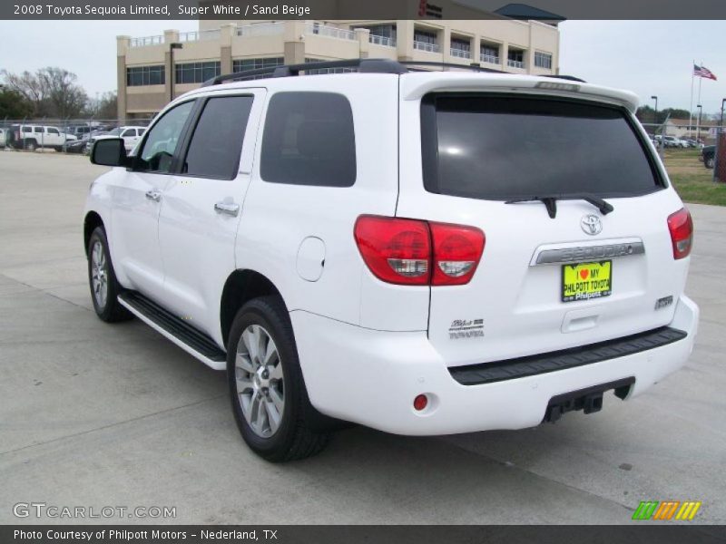 Super White / Sand Beige 2008 Toyota Sequoia Limited