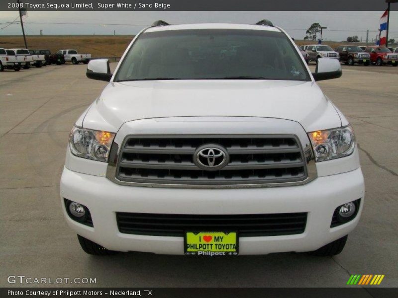 Super White / Sand Beige 2008 Toyota Sequoia Limited