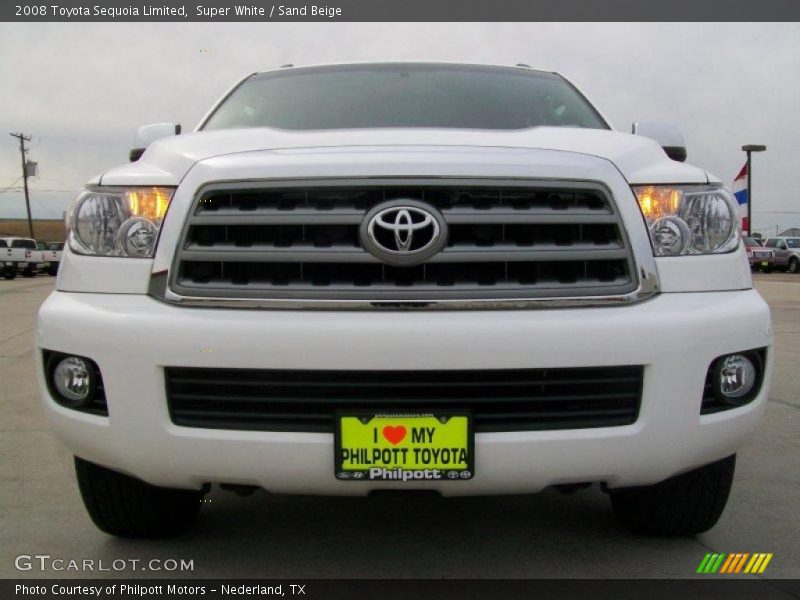 Super White / Sand Beige 2008 Toyota Sequoia Limited