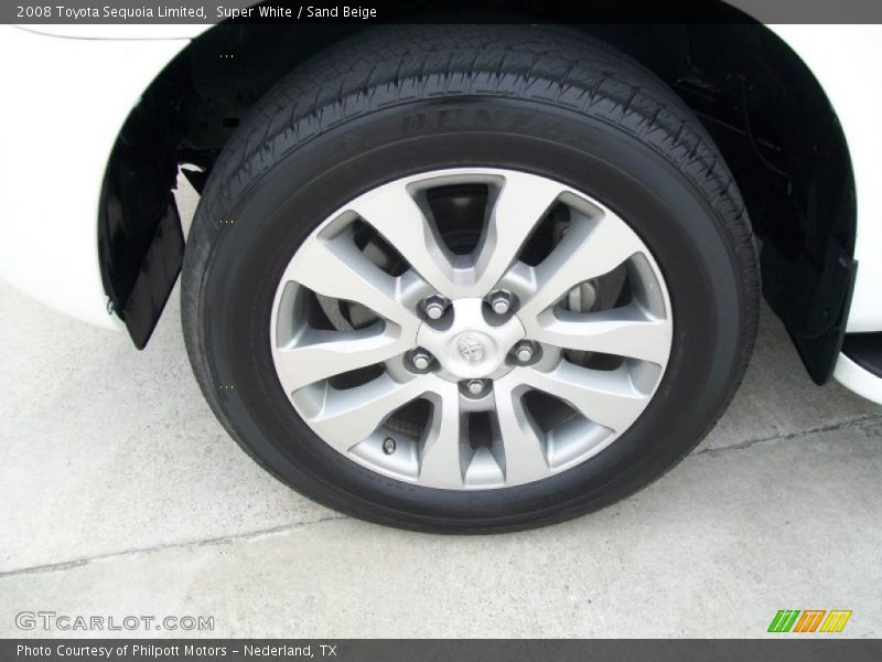 Super White / Sand Beige 2008 Toyota Sequoia Limited