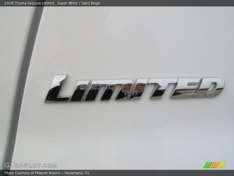Super White / Sand Beige 2008 Toyota Sequoia Limited