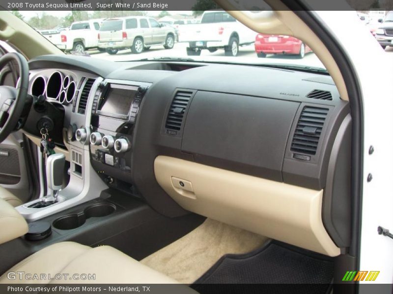 Super White / Sand Beige 2008 Toyota Sequoia Limited
