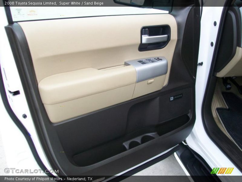 Super White / Sand Beige 2008 Toyota Sequoia Limited