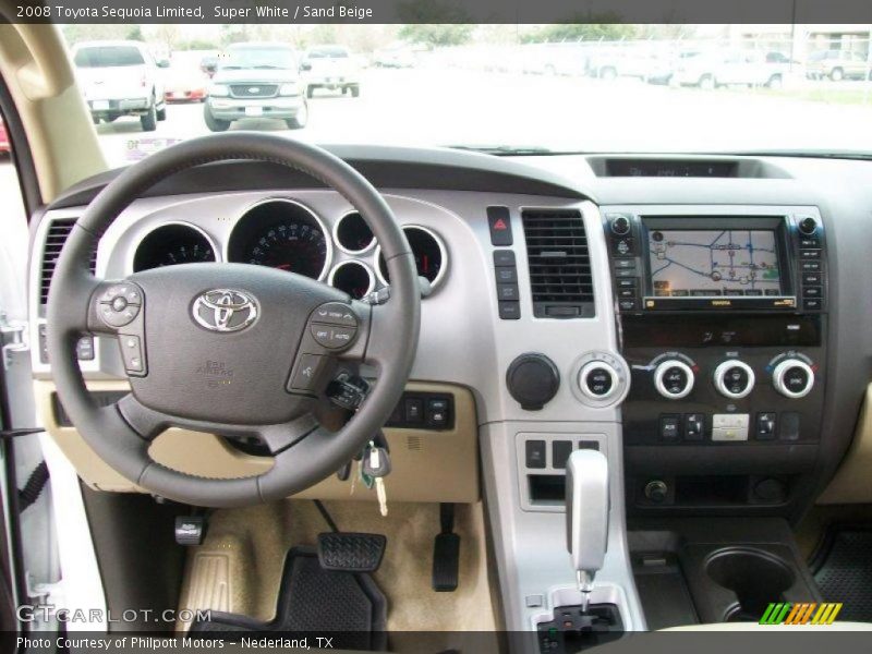 Super White / Sand Beige 2008 Toyota Sequoia Limited