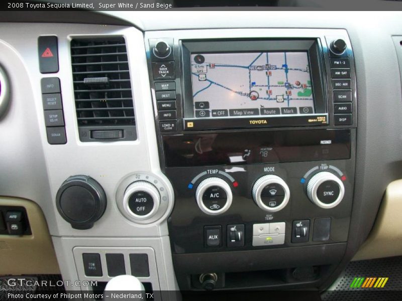 Super White / Sand Beige 2008 Toyota Sequoia Limited