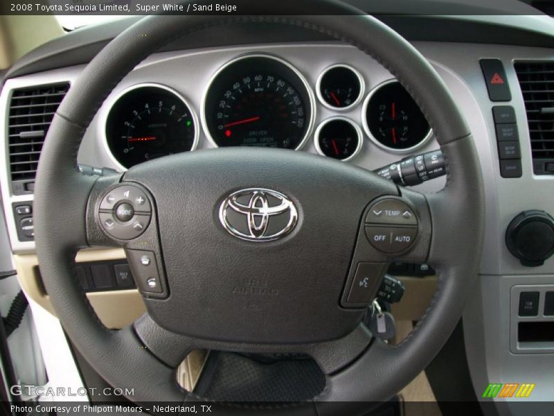Super White / Sand Beige 2008 Toyota Sequoia Limited