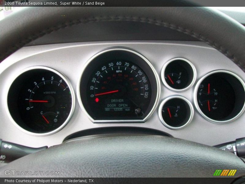 Super White / Sand Beige 2008 Toyota Sequoia Limited