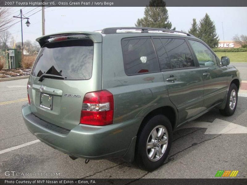 Oasis Green Pearl / Ivory Beige 2007 Toyota Highlander V6