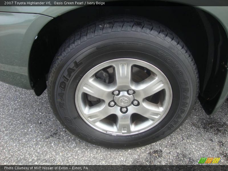 Oasis Green Pearl / Ivory Beige 2007 Toyota Highlander V6