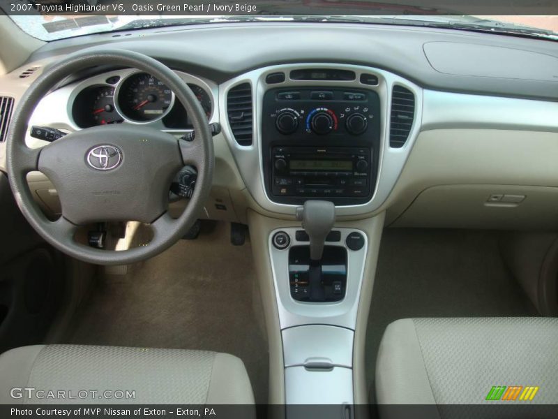 Oasis Green Pearl / Ivory Beige 2007 Toyota Highlander V6