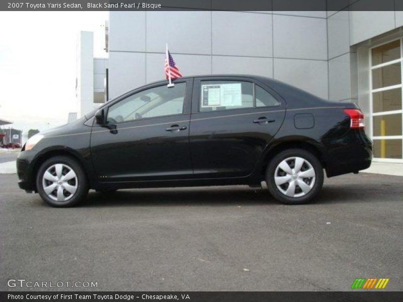 Black Sand Pearl / Bisque 2007 Toyota Yaris Sedan