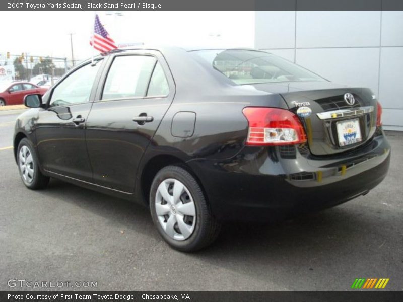 Black Sand Pearl / Bisque 2007 Toyota Yaris Sedan