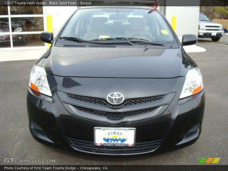 Black Sand Pearl / Bisque 2007 Toyota Yaris Sedan