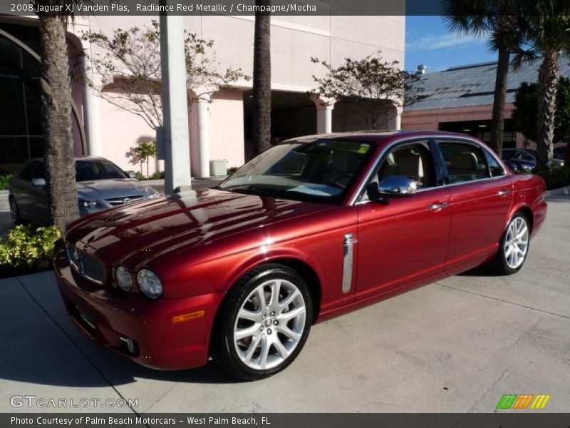 Radiance Red Metallic / Champagne/Mocha 2008 Jaguar XJ Vanden Plas