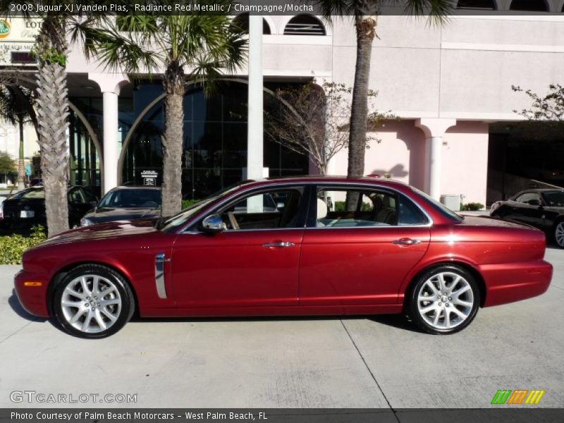 Radiance Red Metallic / Champagne/Mocha 2008 Jaguar XJ Vanden Plas