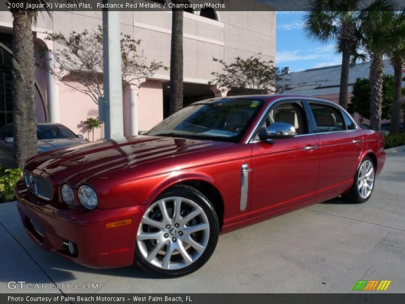 Radiance Red Metallic / Champagne/Mocha 2008 Jaguar XJ Vanden Plas
