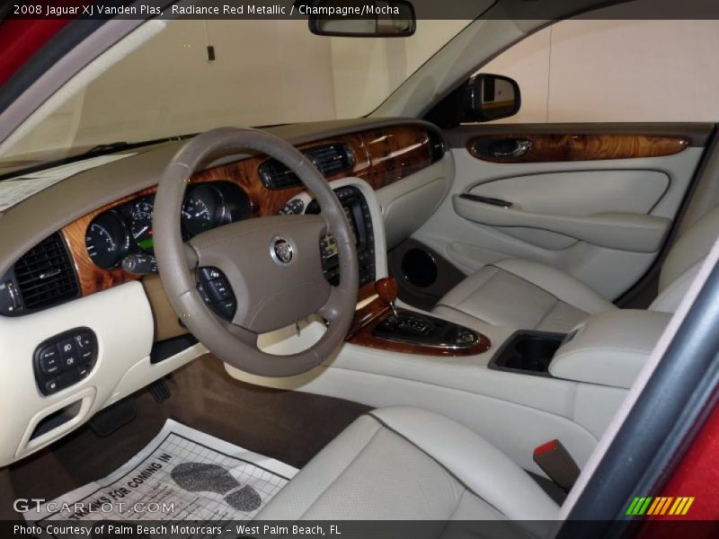 Radiance Red Metallic / Champagne/Mocha 2008 Jaguar XJ Vanden Plas