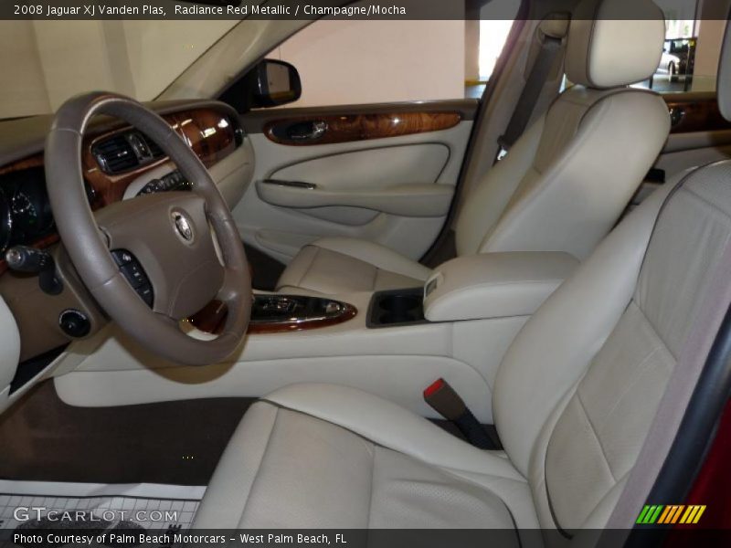 Radiance Red Metallic / Champagne/Mocha 2008 Jaguar XJ Vanden Plas