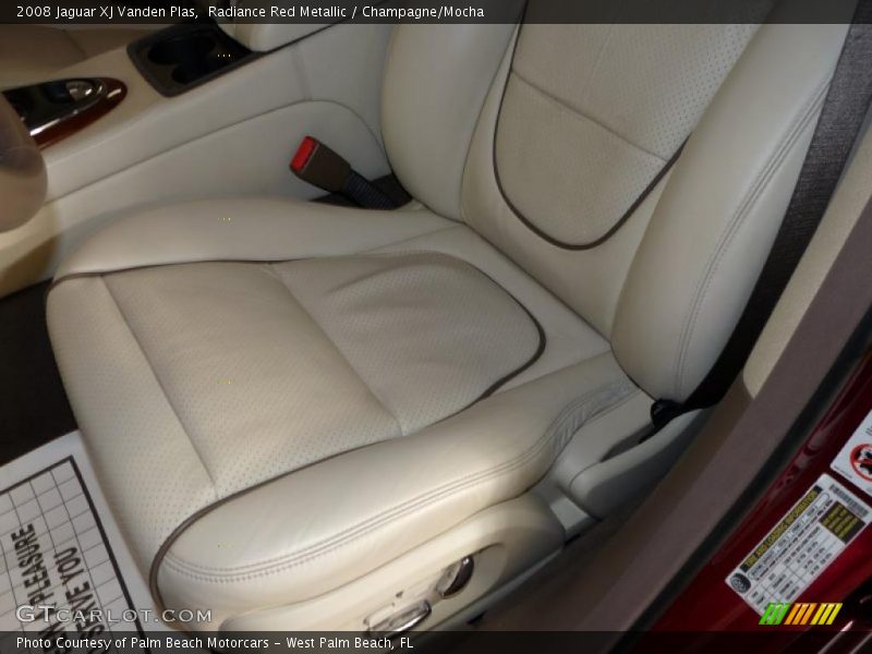Radiance Red Metallic / Champagne/Mocha 2008 Jaguar XJ Vanden Plas