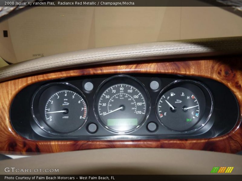 Radiance Red Metallic / Champagne/Mocha 2008 Jaguar XJ Vanden Plas