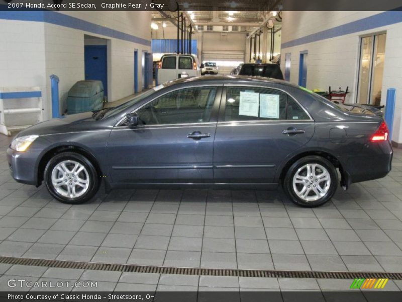 Graphite Pearl / Gray 2007 Honda Accord SE Sedan